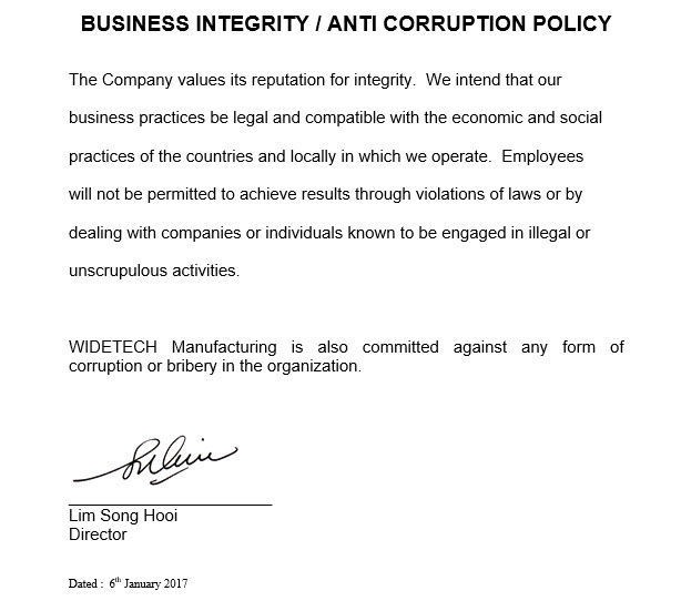 Business Integrity Business Integrity